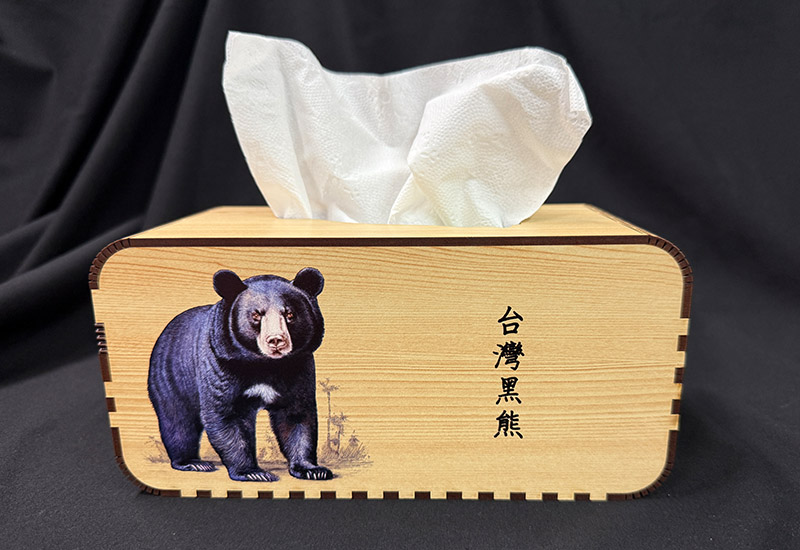 台灣黑熊面紙盒